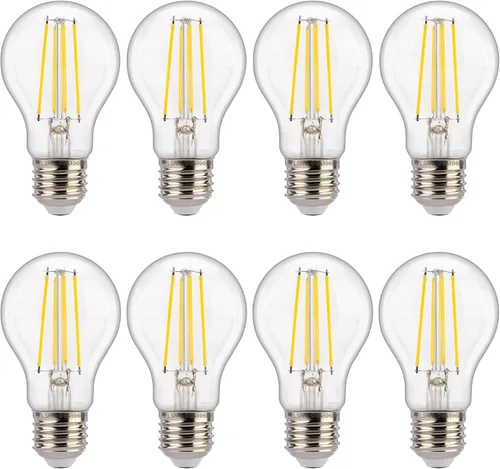 Miniatura 11 de FLSNT Foco Sensor de Atardecer a Amanecer para Exterior A19 LED, 5000K Luz Diurna, 7W (equivalente a 60W), 800LM, Base E26 de Filamento Vintage, 60w