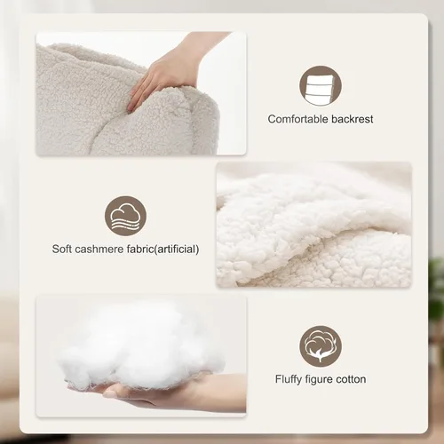 Miniatura 7 de IWMH Silla de oficina en casa con respaldo alto, silla de escritorio tapizada con reposabrazos, sillón de altura ajustable con ruedas, silla