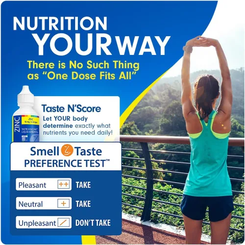 Miniatura 6 de Suplemento mineral iónico líquido de zinc Taste N' Score 100% puro; 18 mg; 118 porciones