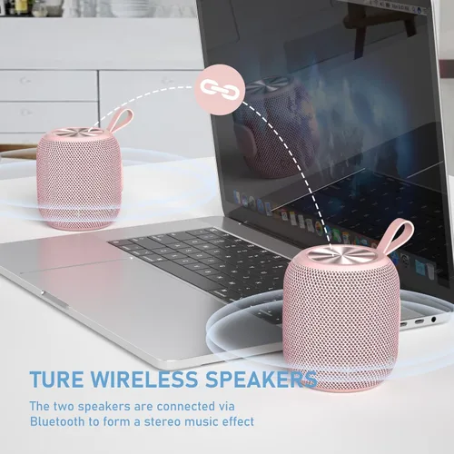Miniatura 5 de Altavoces Bluetooth portátiles inalámbricos impermeables IPX7 Bluetooth 5.0 doble emparejamiento mini altavoz de ducha, sonido envolvente estéreo