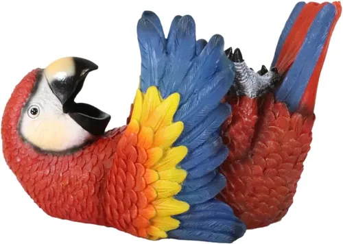 Miniatura 6 de Ebros Gift Paquete de 2 saleros y pimenteros con diseño de selva tropical de río rojo escarlata, guacamayo, pájaro, salero y pimentero y botellero