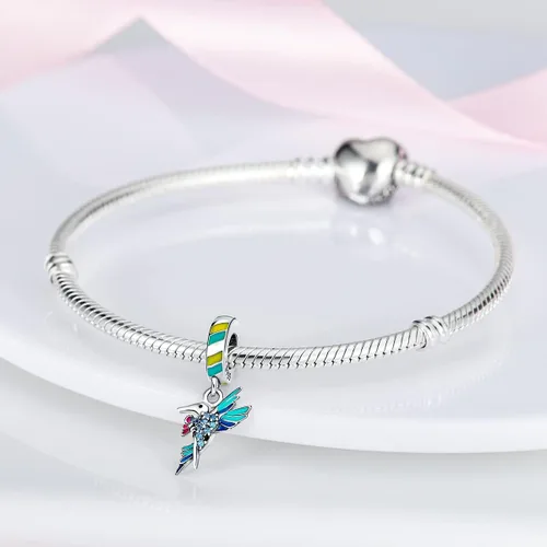 Miniatura 160 de MULA - Dijes de plata de ley 925 para pulseras y collares, colgantes de letras para la familia, cuentas de viaje en avión, dijes de árbol
