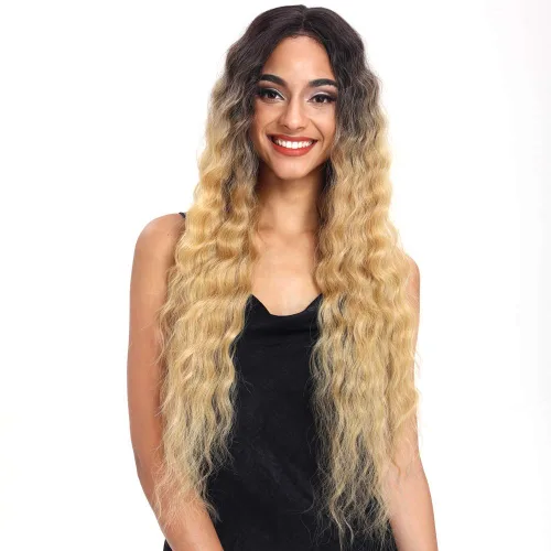 Miniatura 14 de Joedir - Peluca de 30 pulgadas de largo con encaje frontal, cabello ondulado profundo, parte superior, cabello natural superior con abuelitos