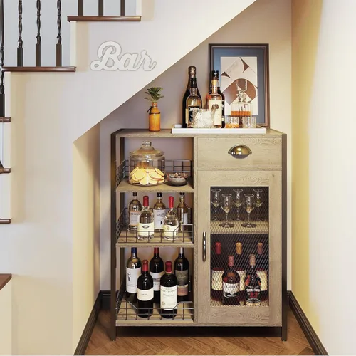 Miniatura 5 de Letreros rústicos de barra de café para la pared del bar del hogar de 9 pulgadas, decoraciones de barra blanca envejecida, cosas geniales de cueva
