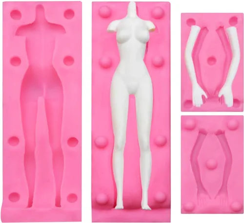 Molde de arcilla de silicona para cuerpo humano 3D, molde grande de polímero de escultura humana, molde de cuerpo completo para manualidades de