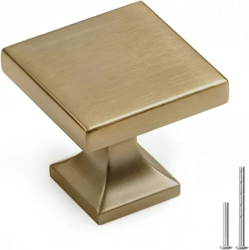 Miniatura 10 de GOLDENWARM LS6785BK - Paquete de 5 perillas cuadradas negras para gabinetes y alacenas de cocina, perillas cuadradas de 1.1 pulgadas de ancho