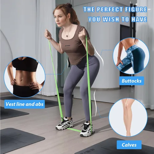 Miniatura 2 de Bandas de resistencia para entrenamiento, bandas de terapia física, bandas elásticas sin látex y bandas de ejercicio para estiramiento, adecuadas