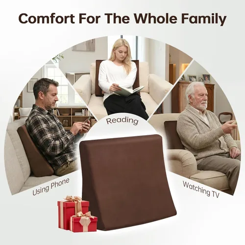 Miniatura 5 de Vekkia Almohada de apoyo lumbar para reclinable, soporte ergonómico de espalda para sofá, mejora la postura, alivia el dolor de espalda para estar