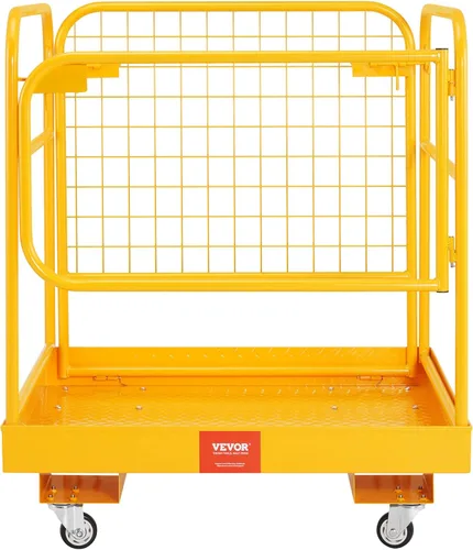 Miniatura 10 de VEVOR Cesta de Carga para Montacargas, Plataforma de Trabajo con Jaula de Seguridad de 36 x 36 Pulgadas, Capacidad de Carga de 1200 lbs, Cesta