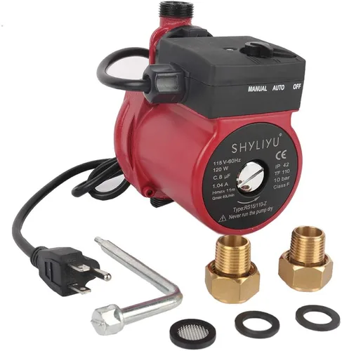 Miniatura 9 de Bomba automática de refuerzo de presión de 115V/60HZ 100W 3/4 pulgadas de salida automática Bomba de recirculación de agua caliente Bomba