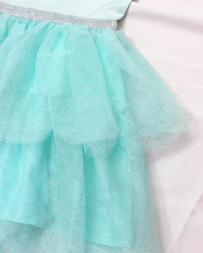 Miniatura 5 de Disney Vestido de princesa con tutú para niñas - Vestido de fiesta de manga corta con volantes para niñas pequeñas y niños - Vestido de disfraz