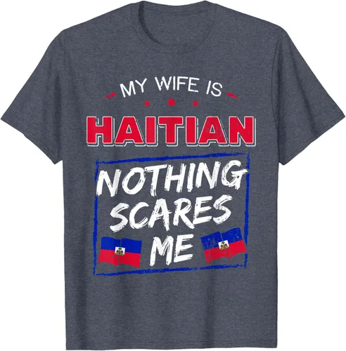 Miniatura 98 de My Wife Is Haitian Republic of Haiti Heritage Roots - Camiseta con bandera, Negro, S