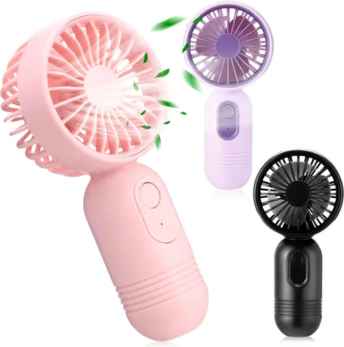 Miniatura 40 de Rossesay Miniventilador portátil a granel, lindo ventilador de mano ligero, pequeño ventilador personal de mano y pestañas de 3 velocidades