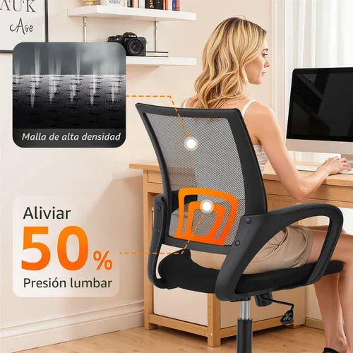 Miniatura 4 de BestOffice Silla de Oficina Ergonómica Barata Silla de Escritorio de Malla Silla de Computadora Soporte Lumbar Ejecutiva Moderna Taburete Ajustable