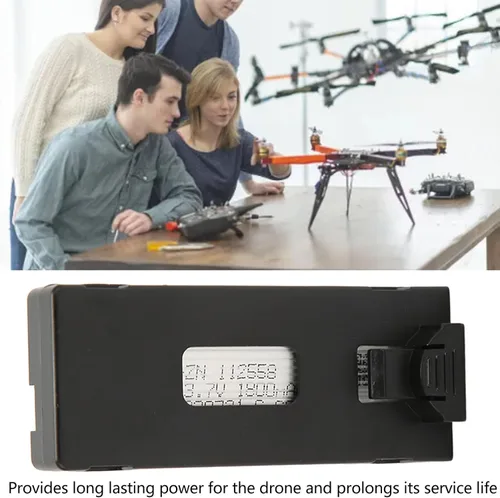 Miniatura 3 de Batería de dron a control remoto, 3.7 V 1800 mAh de alta capacidad, batería de repuesto RC UAV para E88 E525 E99 K3 E100 P1 S98 P7 P10 P8 S11 P8