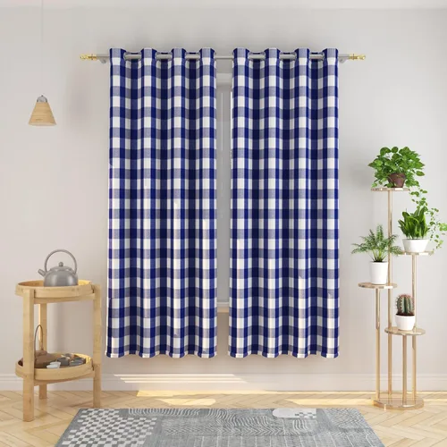 Miniatura 45 de Cortinas de 24 pulgadas de largo con diseño Buffalo Check Gingham Plaid para ventanas de cocina y baño, tratamiento para ventanas con 2 paneles