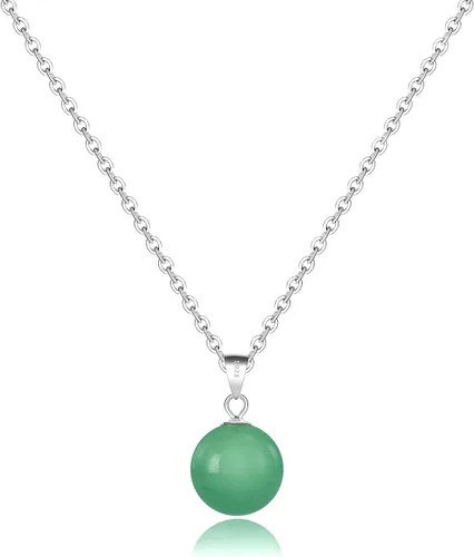 Miniatura 14 de Collar de jade natural para mujer, de plata de ley, ajustable, hecho a mano, con dije de jade verde, collar de cristal curativo, regalo de buena