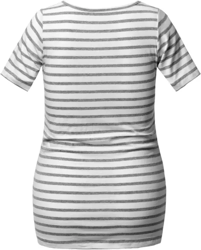 Miniatura 30 de GINKANA Blusas de maternidad de manga corta, diseño floral, fruncido, casual, para mamá, para embarazo