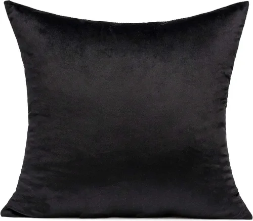 Miniatura 2 de Fundas de almohada de terciopelo de 16 x 16 pulgadas, color negro, fundas de almohada decorativas para sofá, fundas de almohada suaves, sólidas