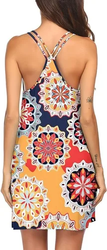 Miniatura 4 de Ekouaer - Camisón sin mangas con cuello en V para mujer