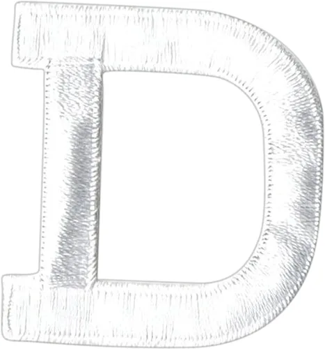 Miniatura 4 de Letras y números blancos de 1-7/8", parche para planchar, bordado (letra M)