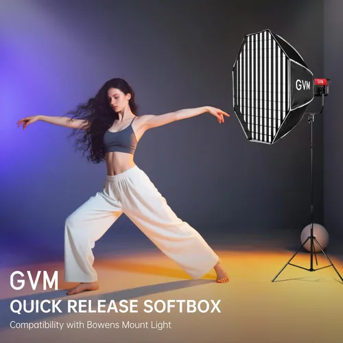 Miniatura 3 de GVM Great Video Maker Lighting Soft Boxes Bowens Mount con rejilla de nido de abeja, caja de luz ligera para paraguas plegable con bolsa