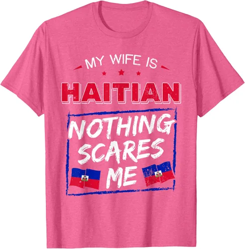 Miniatura 29 de My Wife Is Haitian Republic of Haiti Heritage Roots - Camiseta con bandera, Negro, S