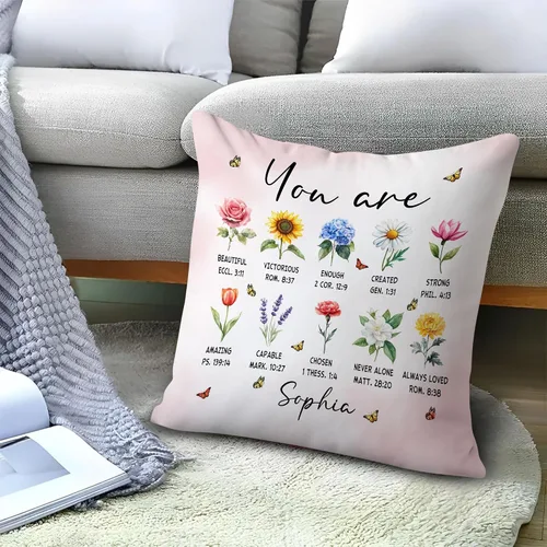 Miniatura 7 de Hyturtle Almohada cristiana personalizada con relleno, regalos religiosos de la Biblia para mujeres, almohada de versículo de la Biblia, regalos