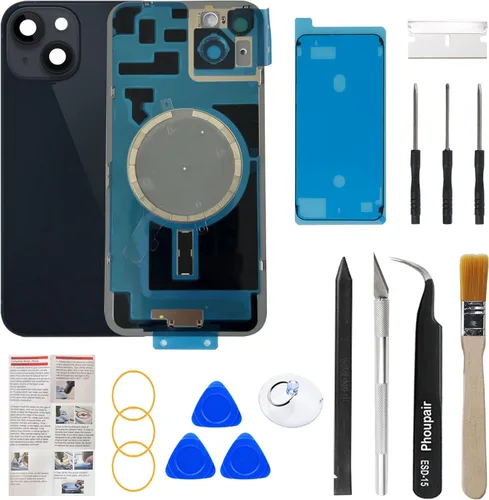 Miniatura 16 de Reemplazo de cristal trasero OEM compatible con iPhone 15 de 6.1 pulgadas con marco de cámara y lente de cámara + kit de herramientas de reparación