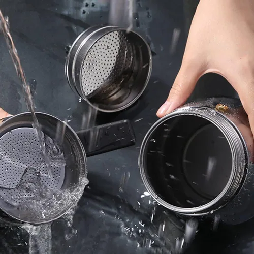 Miniatura 4 de Máquina de café expreso con tapa de cristal y acero inoxidable, cafetera italiana clásica, olla Moka - 4/6/9 tazas, 12.2 fl oz/12.7oz/9 tazas