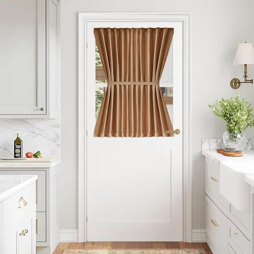 Miniatura 57 de Vatge - Cortinas autoadhesivas para puerta francesa, tratamiento de ventana con filtro de luz sin varillas ni perforaciones para puertas de cristal