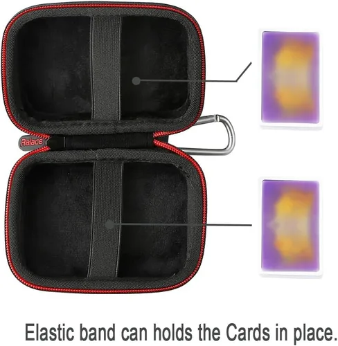 Miniatura 4 de RAIACE Estuche de transporte duro para juegos de cartas, bolsa de almacenamiento protectora. (No incluye tarjetas) - Negro