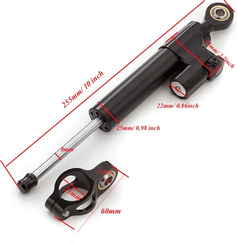 Miniatura 2 de Amortiguador de dirección CNC amortiguadores estabilizadores direccionales para motocicleta/motocicleta/scooters eléctricos/motos de nieve/pedales