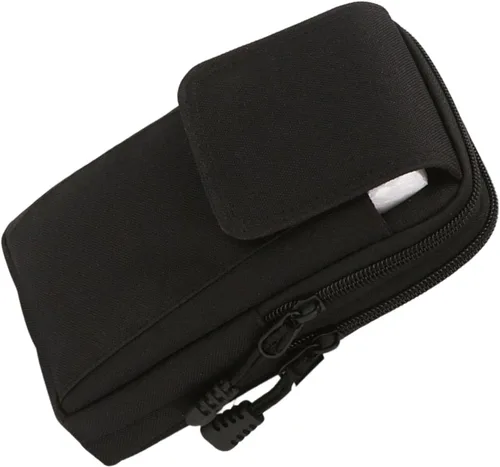 Miniatura 3 de Bolsas verticales para teléfono con cinturón de tela Oxford para hombre, bolsa de almacenamiento con múltiples compartimentos, para viajes casuales