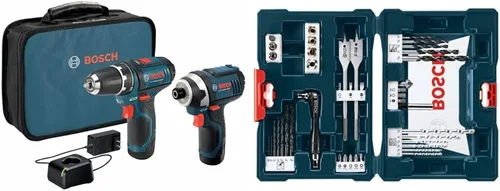 Miniatura 20 de Bosch CLPK22 – 120 - Kit combo de 2 herramientas (taladro/ desarmador y armador de impacto) con 2 baterías de iones de litio 12 -V, cargador