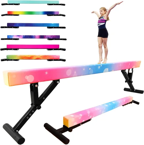 Miniatura 20 de FC Funcheer - Viga de equilibrio ajustable para niños - Viga de gimnasia de 8 pies - Viga de piso alto y bajo para todos los niveles de gimnasia
