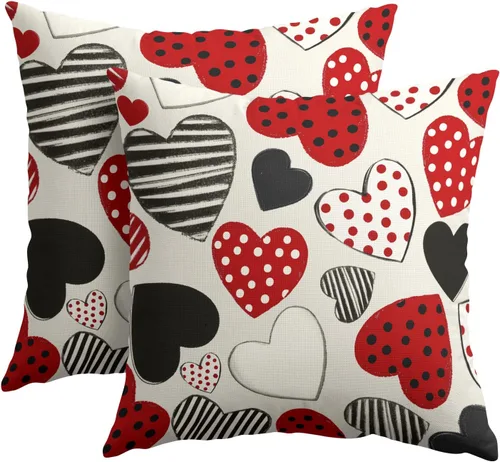 Miniatura 15 de Kawani Fundas de almohada de conejo de Pascua de 16x16 pulgadas, juego de 2 fundas de almohada decorativas de conejo negro floral de Pascua