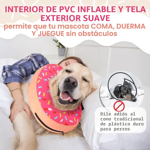Miniatura 3 de Supet Cono Inflable para Perro para Perros Grandes, Medianos y Pequeños, Collar de Cono Suave para Perros y Gatos, Collar EC para Cuello de Perro