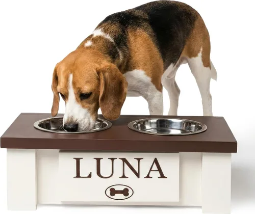 Miniatura 89 de GrooveThis Woodshop Soporte Personalizado de Cuenco Elevado para Perros de Tamaño Grande, Mediano, Pequeño y Extra Pequeño - Cuencos de Acero Negro