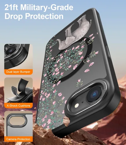 Miniatura 482 de Goodon para iPhone 15 Pro Max con protector de pantalla de privacidad, compatible con Magsafe, funda translúcida mate a prueba de golpes - Linda
