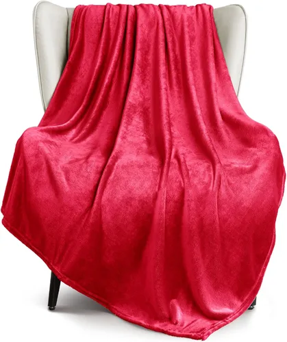 Miniatura 42 de Exclusivo Mezcla Manta de vellón para sofá, cama, súper suave y cálida, para uso en todas las estaciones, acogedora, afelpada, ligera, azul hielo
