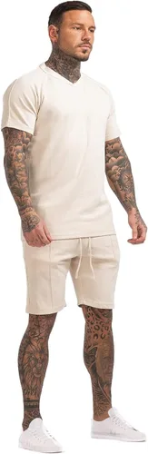 Miniatura 3 de GINGTTO Conjunto corto de 2 piezas para hombre conjunto casual de verano