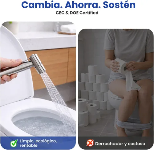 Miniatura 6 de BRITULIF Pulverizador de bidé de mano para inodoro, rociador de chorro para ducha musulmana, rociador de pañales de tela ajustable, accesorio