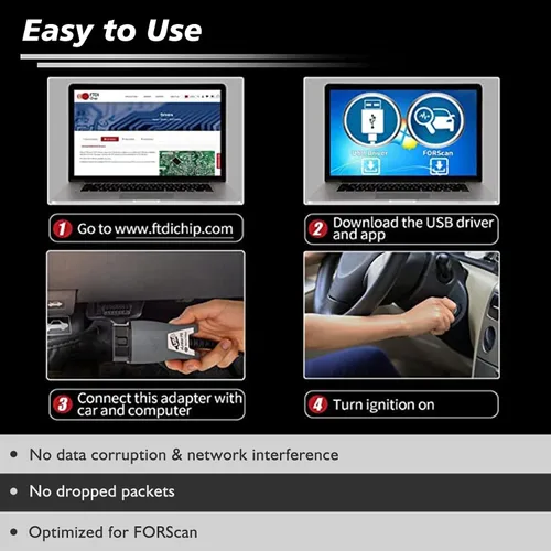 Miniatura 6 de VLINKER FS OBD2 escáner OBDII adaptador USB lector de código herramienta de diagnóstico para FORScan con interruptor automático HS/MS-CAN