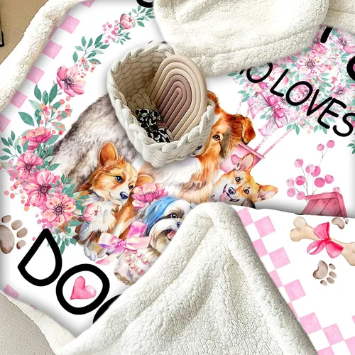 Miniatura 6 de Manta para Perros Cachorro Felpa Regalo para Niñas Mujeres Niños Perros Animales Amante Mantas Cómodas Ligeras Lindos Cachorros Mascota Sábana Suave