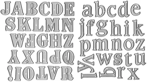 Metal Capital - 26 troqueles de corte del alfabeto, minúsculas, 26 letras del alfabeto, troqueles para hacer tarjetas, herramientas de grabado en