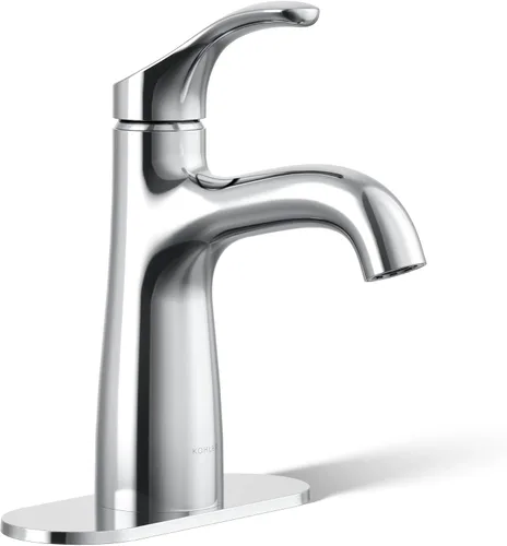 Miniatura 15 de Kohler 27389-4N-BL Simplice - Grifo para lavabo de baño, 1 agujero, grifos de baño de una sola manija con drenaje clicker, 0.5 gpm, negro mate
