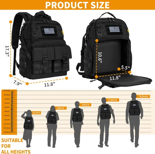 Miniatura 5 de TORIBIO Mochila para Cámara para DSLR/SLR/Sin Espejo Fotografía Cámara, Bolsa Táctica para Cámara Estuche Resistente al Agua Mochila de Viaje