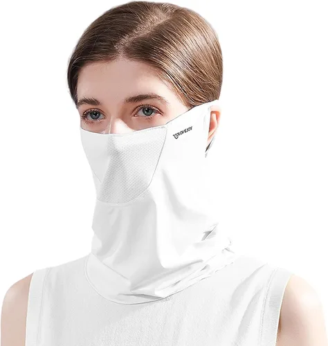 Miniatura 10 de Protección solar UV, polaina para el cuello, máscara facial refrescante para protección solar, pasamontañas transpirable, bandana para mujer