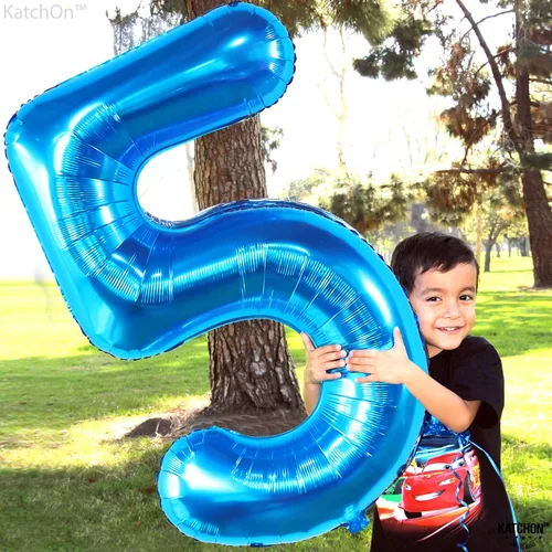 Miniatura 1001 de KatchOn, Globo grande azul número 2 de 40 pulgadas Decoraciones de cumpleaños de Baby Shark para niño de 2 años Globo azul número 2 Globo